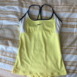 nike dri fit tank top with built in support and breathable fabric
